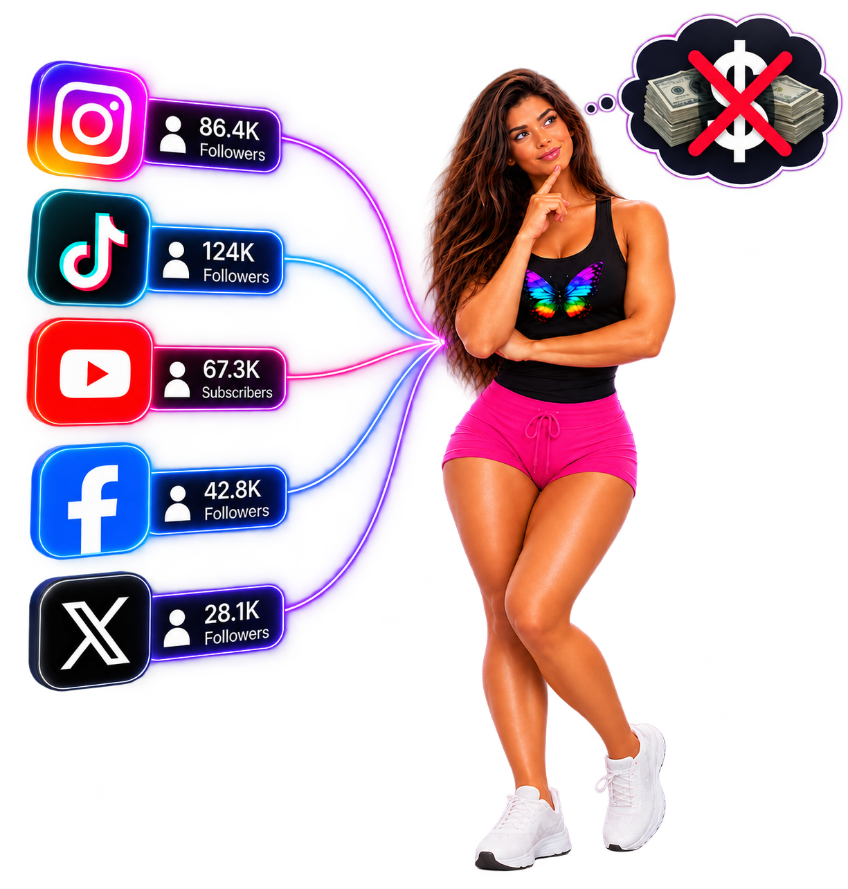 Personal trainer connected to her social media audience